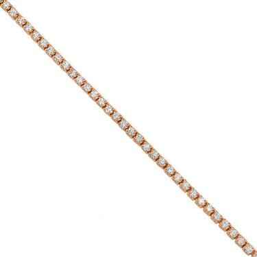 14k Rose Gold Tennis Chain 22 Inches 5.40 Ctw